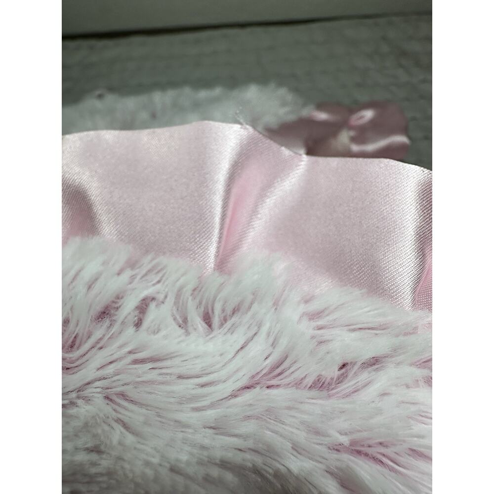 Parents Choice Solid Pink Plush Baby Blanket Satin Trim 30x40 Polyester - Picture 7 of 7